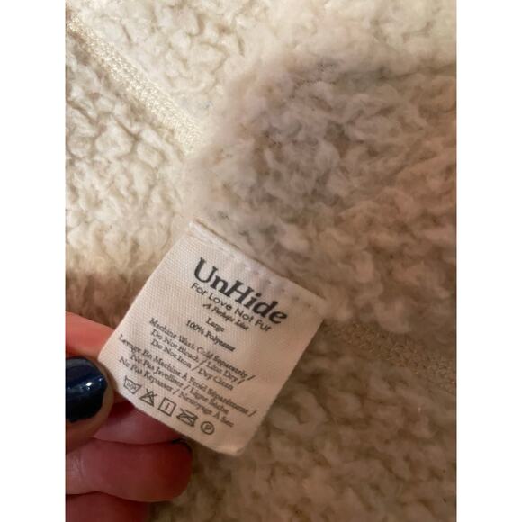 Inside Color Block Cozy Hooded Wearable Blanket Cardigan Large Y2K Maximalist - Picture 5 of 13